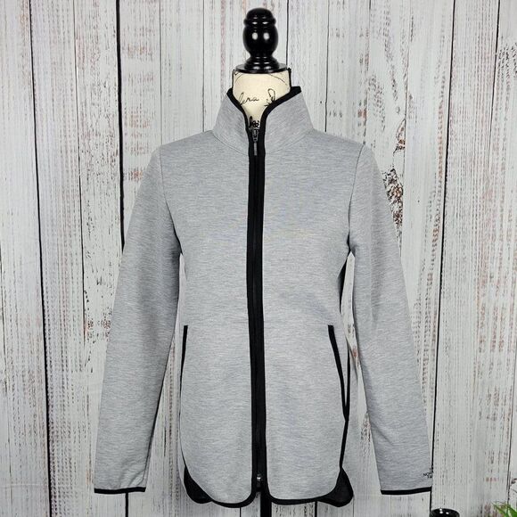 The North Face Marled Grey Lightweight Clean Beauty Casual Zip Up Jacket - Picture 1 of 9